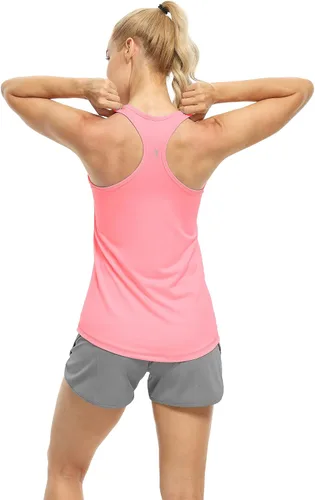 Vista 5 de Icyzone Camiseta deportiva con espalda cruzada, sin mangas, para mujer, paquete de 3