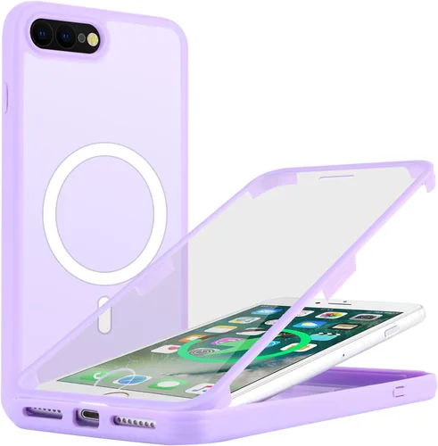 Vista 21 de Funda para iPhone 8 Plus con protector de pantalla, compatible con Magsafe, para iPhone 7 Plus, protector de pantalla integrado, funda delgada