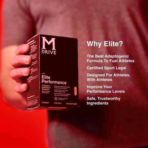 Vista 6 de Mdrive Elite Potenciador de testosterona para hombres, apoya la salud inmunológica, energía, VO2Max, recuperación, alivio del estrés, músculo magro