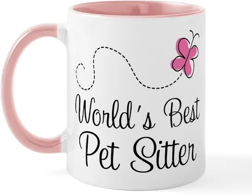 Vista 8 de CafePress Pet Sitter Worlds Best - Taza de café de cerámica (11.0 fl oz)