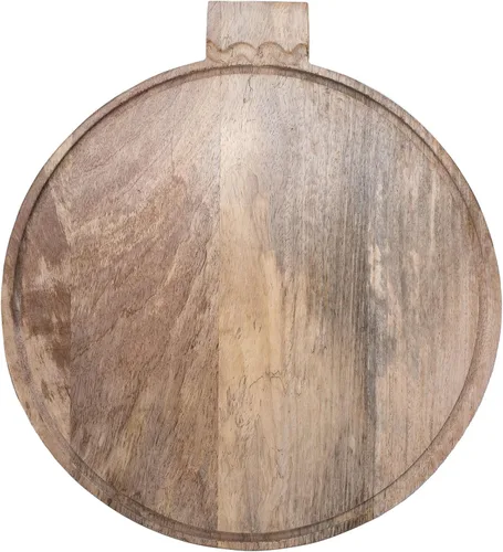 Vista 7 de Mary Square Tabla de cortar de queso de Navidad de madera de mango marrón natural (16,5 x 13,25 pulgadas)