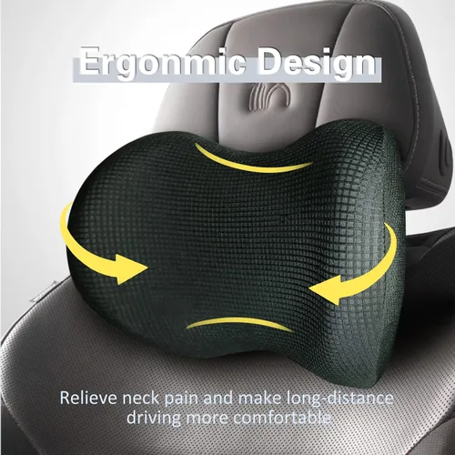 Vista 5 de Almohada súper cómoda para reposacabezas de automóvil, ajuste universal para el cuello del coche para conducir Car Pillows with 100% Memory Foam