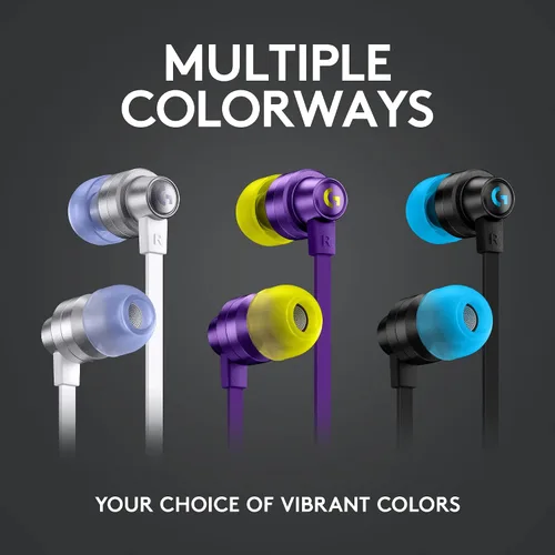 Vista 7 de Logitech G Auriculares para juegos 333 con controladores de audio duales, micrófono en línea y control de volumen, compatibles