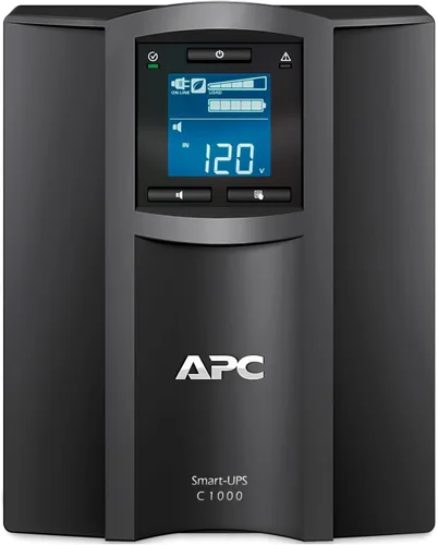 Vista 2 de APC UPS inteligente de 1000VA con SmartConnect, SMC1000C Sinewave UPS batería de respaldo, AVR, 120V, fuente de alimentación ininterrumpida