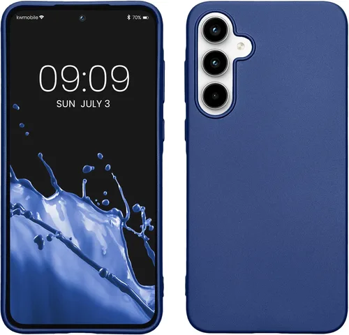 Vista 146 de kwmobile Funda compatible con Samsung Galaxy A12 - Funda protectora de silicona TPU suave y delgada - Azul Báltico