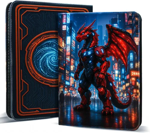 Vista 7 de Carpeta de 9 bolsillos para tarjetas intercambiables, carpeta de tarjetas para 900 tarjetas, 50 páginas de carga lateral, carpeta con cremallera