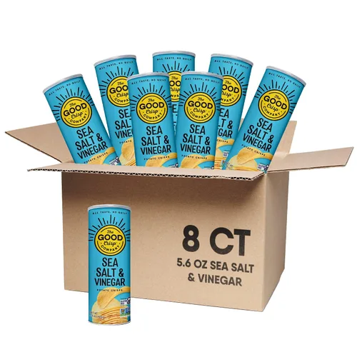 Vista 12 de The Good Crisp Company, Cheddar blanco envejecido, papas fritas sin gluten (recipientes de 5.6 onzas, paquete de 8), sin OMG, apto para alérgenos