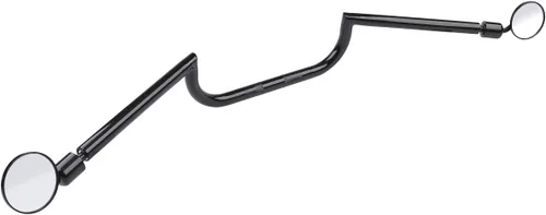 Vista 7 de TCT-MOTORPARTS Manillar de motocicleta Clubman Cafe Racer negro de 7/8 pulgadas con retrovisor final apto para Triumph Thruxton BMW Ducati Royal