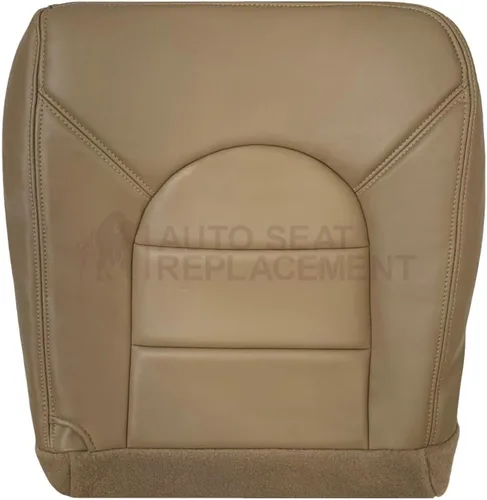 Vista 2 de 1999 Ford F250 F350 F450 Lariat Super Duty - Funda de asiento de cuero sintético (vinilo) de repuesto en Prairie Tan (con asiento para bebé
