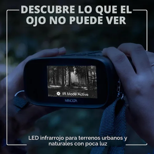 Vista 5 de Minolta MNDM10B 10x25 Monocular digital de visión nocturna con cámara 4K Ultra HD