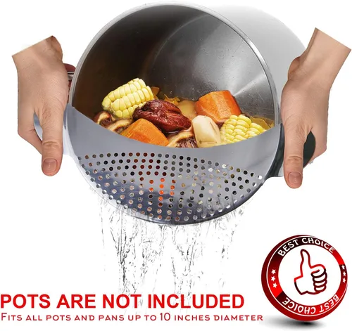 Vista 3 de Best Utensils - Colador de espaguetis de acero inoxidable de alta calidad, colador de cocina, colador y escurridor de verduras, se adapta a todas