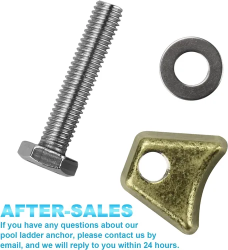 Vista 2 de Anclajes de escalera de piscina, PW Perma-Socket Wedge Assy para anclajes estilo Hanover - Bronce con perno, piezas de escalera de piscina se adapta