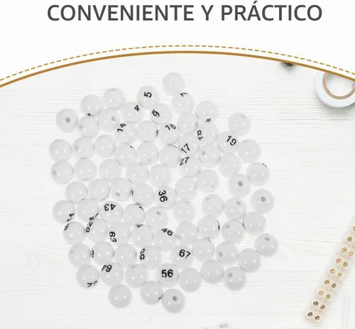 Vista 8 de VICASKY Bolas de bingo de repuesto solo bolas de plástico blanco para máquinas de entretenimiento Tableros de juego, números de rifa del 1 al 75
