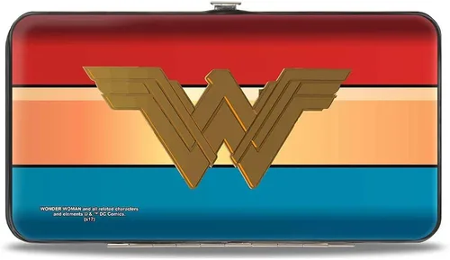 Vista 2 de Billetera Bisagra Hebilla - Wonder Woman 2017 IconRaya RojoOrosAzul