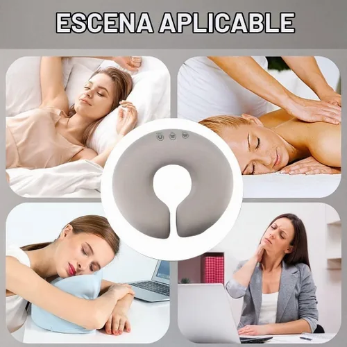 Vista 2 de Almohada boca abajo para mesa de masaje, cojín de cuna de masaje para relajarse, almohada para mesa cama, en forma de U, para viajes, hogar