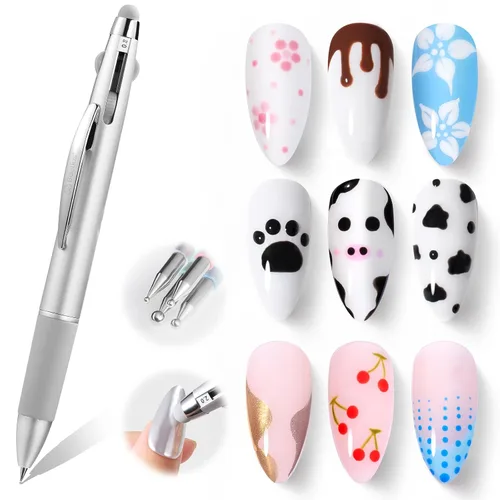 Vista 15 de Beetles - Brocha de uñas para constructor de uñas de gel de doble punta, herramientas de pintura, pincel de uñas, cepillo de limpieza de uñas
