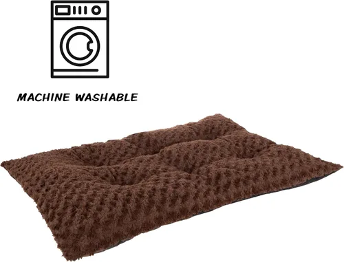 Vista 3 de PETMAKER Lavish Cushion Pillow - Cama peluda para mascotas, grande, color chocolate