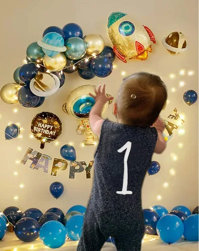 Vista 7 de Wild One - Mameluco para bebé niño de 1er cumpleaños con botones de color liso, overol de una pieza