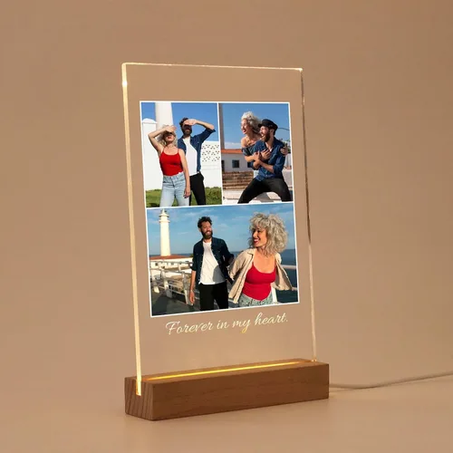 Vista 10 de MOIFAITYA - Placa de collage de fotos personalizada, marcos de fotos personalizados, regalos de fotos para el día de San Valentín, boda, él, pareja