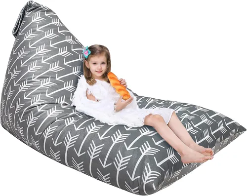 Vista 17 de Jorbest Puf de almacenamiento de animales de peluche para niños y adultos, puf de animales de peluche, asiento de lona de alta calidad, solo funda