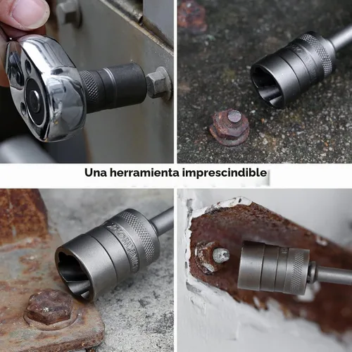 Vista 6 de Kit de extractor de pernos de 32 piezas, juego de extractor de pernos de impacto y tuercas de 1/4" y 3/8" for Damaged, Rusted, Rounded-Off