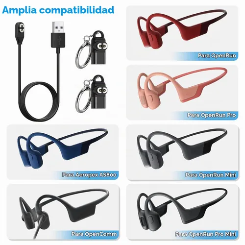 Vista 2 de FYOUNG Cable de carga para Shokz Openrun/Openrun Pro/Opencomm/OpenRun Mini