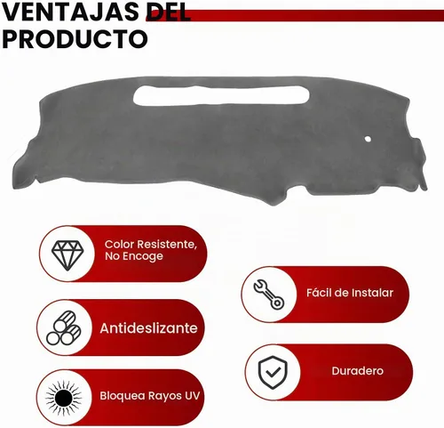 Vista 2 de Hex Autoparts Tapete de repuesto para cubierta de salpicadero para Chevy S10 Pick Up 1998-2004 (gris)