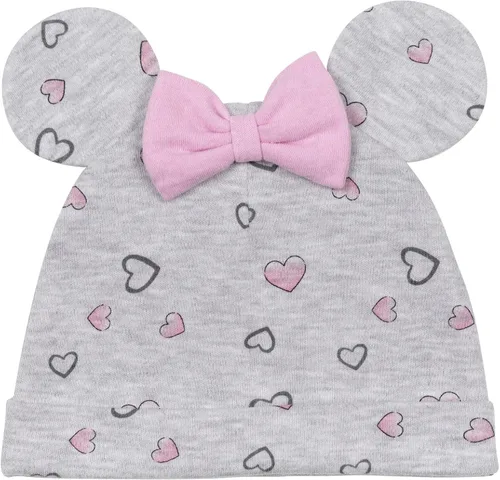 Vista 4 de Disney Minnie Mouse - Conjunto de traje de 4 piezas con pantalones y gorro para bebé recién nacido a bebé