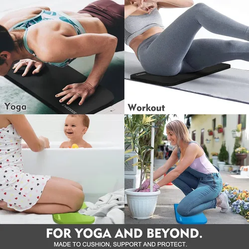 Vista 7 de Ewedoos Rodillera de yoga – Alfombrilla antideslizante para ejercicios de suelo – Accesorio para esterilla de yoga