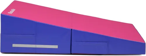 Vista 7 de Matladin Incline - Tapete de gimnasia con cuña de queso, 48 x 24 x 14 pulgadas, plegable, para niños y niñas, entrenamiento en casa