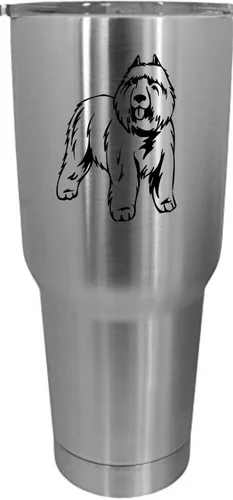Vista 301 de Cairn Terrier - Vaso grabado con temática de perro, 30 onzas