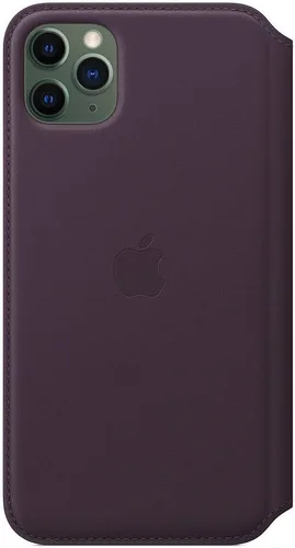 Vista 4 de Apple Folio de cuero (para iPhone 11 Pro Max) - Berenjena