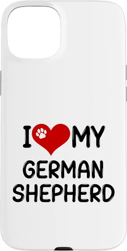 Vista 9 de I Love My German Shepherd Pet Dog Breed Retro Heart Case for iPhone 17