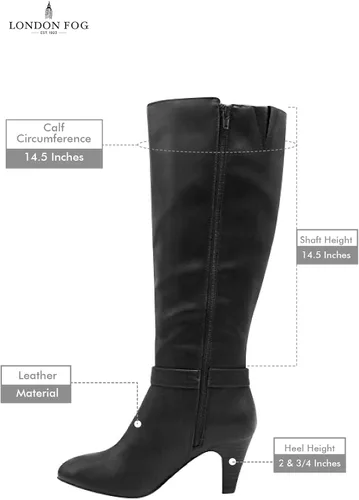 Vista 7 de London Fog Botas de vestir con tacón para mujer