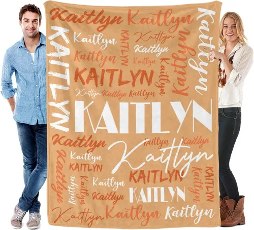 Vista 30 de Manta personalizada para niños y adultos, manta personalizada con nombre, manta de franela personalizada con nombre, manta personalizada con nombre