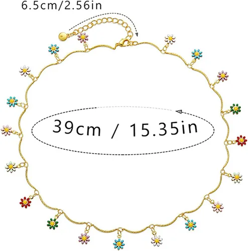 Vista 73 de Gargantilla con cuentas para mujer, chapada en oro de 18 quilates, gargantilla delicada para mujer