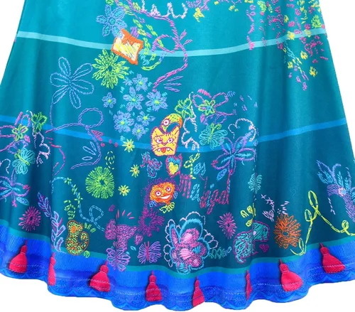 Vista 4 de Encanto Mirabel - Vestido para niñas disfraz de princesa Isabela Madrigal disfraz de Halloween