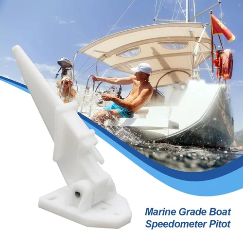 Vista 5 de Velocímetro de barco marino Pitot, velocímetro universal automático Kick-up tubo Pitot montaje hasta 80 MPH