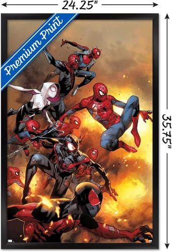 Vista 3 de Trends International Marvel Comics Spider-Verse - Póster de pared de The Amazing Spider-Man #13, 34 pulgadas de largo x 22.4 pulgadas, versión