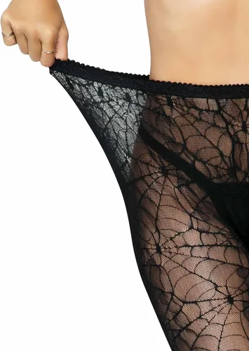 Vista 5 de Leg Avenue - Medias de tela araña de encaje para mujer