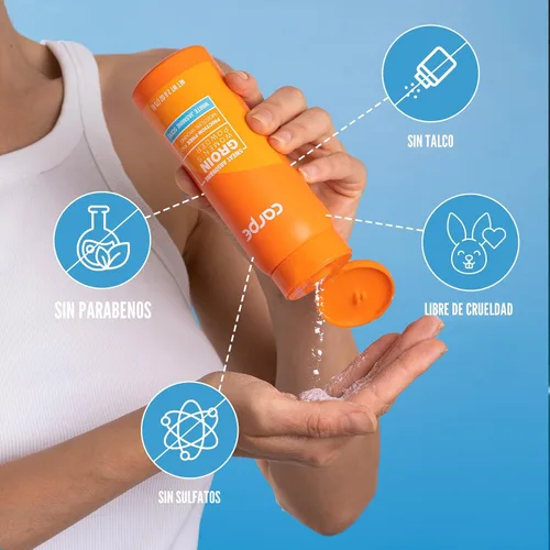 Vista 2 de Carpe Polvo corporal sin talco que absorbe el sudor para mujeres, antirozaduras y seguro para áreas femeninas, aroma de jazmín blanco