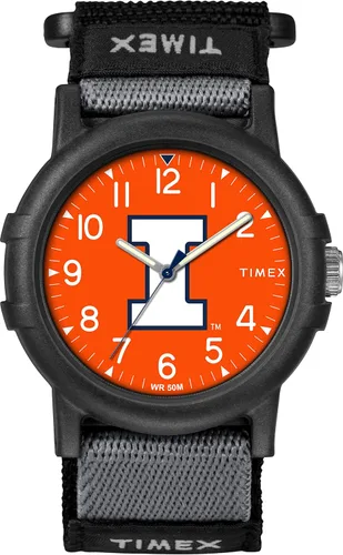 Vista 14 de Timex Reloj unisex Collegiate Recruit de 1.496 in - Tennessee Volunteers con correa de tela negra