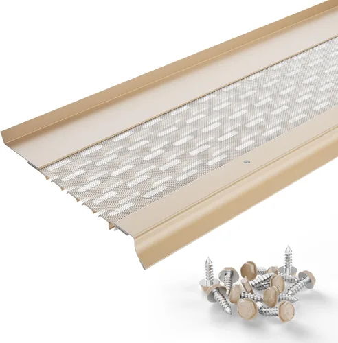 Vista 28 de Micromesh 5 pulgadas Gutter Guards Leaf Protection, 1 Pies Paquete de muestra Bronce oscuro, Malla de acero inoxidable, Cubiertas de canalón