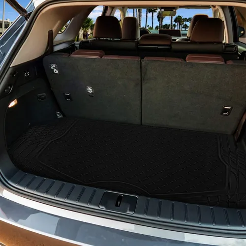 Vista 7 de ZONETECH Alfombrilla Protectora de Goma para Todo Clima con Patrón Semi para Maletero de Carga - Alfombrilla de Piso de Maletero de Carga de Calidad