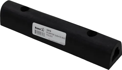 Vista 4 de Buyers Products D210 - Parachoques de goma extruida en forma de D, resistente, 2 agujeros, tamaño 2 x 2 x 10, alta resistencia al impacto