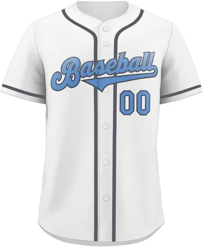 Vista 37 de Camisetas de béisbol personalizadas para hombres, mujeres, niños, camisetas con botones, personalizadas, número de nombre impreso o cosido