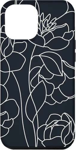 Vista 25 de iPhone 16 linda peonía rosa flor estética dibujo abstracto línea arte caso