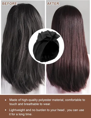Vista 4 de ZURLEFY Turbante africano para mujer, turbantes sólidos para mujer, turbantes y envolturas para la cabeza, sombreros para el cabello para mujer