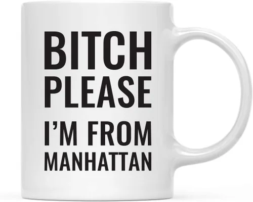 Vista 34 de Andaz Press Taza de café de 11 onzas, regalo de broma, Bitch Please I'm from Alabama, paquete de 1, incluye caja de regalo, divertidas ideas