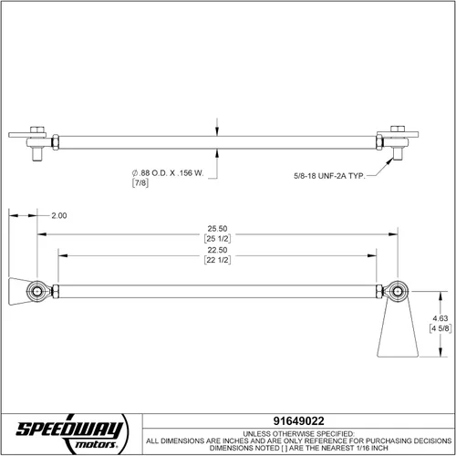 Vista 9 de Kit universal de barra de pista Panhard trasera soldada